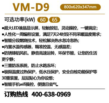 瑞馬VM-D9燃氣壁掛爐